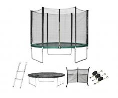 Trampolin mit Netz, Leiter und Verankerungssatz KANGA - D. 305 cm