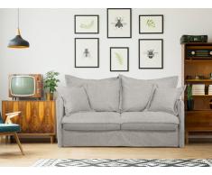 Schlafsofa mit Matratze 3-Sitzer TALOPA - Stoff - Grau