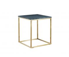 Beistelltisch Design Marmor & Metall ARETHA - Gold/Schwarz