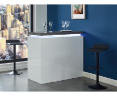 Hausbar mit LED-Beleuchtung HALO II - Weiß & Beton-Optik