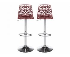 Barhocker 2er-Set Clark - Rot