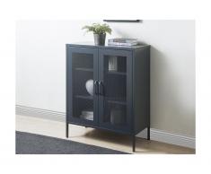 Vitrinenschrank COVENT - Stahl & Glas - Anthrazit