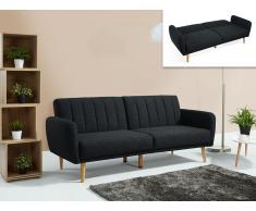 Schlafsofa 3-Sitzer VENLO - Stoff - Anthrazit
