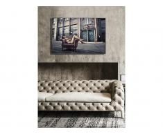 Kunstdruck gerahmt STREETY - 80 x 120 x 2,5 cm - Grau & Beige