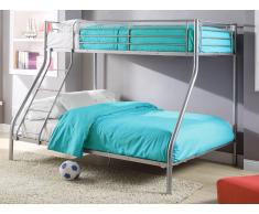 Etagenbett ELEVATIO III + Lattenrost - 90x190 & 140x190cm - Metall - Silber