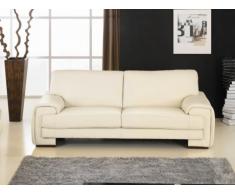 Ledersofa 3-Sitzer Hudson III - Elfenbein