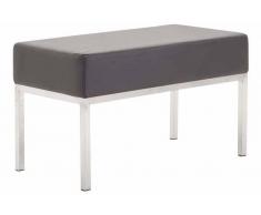 Bauwerk Manufacture 2er Sitzbank Newton Kunstleder-braun-Edelstahl