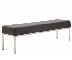 Bauwerk Manufacture 4er Sitzbank Newton Kunstleder-schwarz-Edelstahl