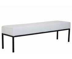 Bauwerk Manufacture 4er Sitzbank Newton Kunstleder-weiß-Schwarz