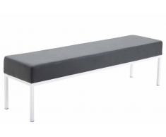 Bauwerk Manufacture 4er Sitzbank Newton Kunstleder-schwarz-Weiß