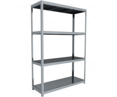 C+P Weitspann-Steckregal mit Stahlpaneelböden, t60cmxh247cmxb170cm