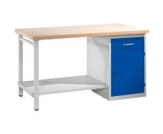 C+P Werkbank mit Fuß und Standschrank, b150xt70xh85cm