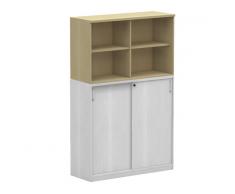 EXPERT 2-OH Aufsatz-Regalschrank, Aktenregal, 120cm breit