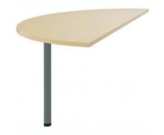 EXPERT Konferenztisch-Element mit Rundrohrgestell, Halbkreisform, 140x70cm