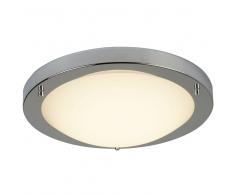 85428 LED-Deckenleuchte, 31cm, Satin silber, weisses Glas