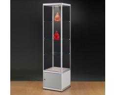 MPC Glasvitrine mit Unterschrank und Flügeltüren, inkl. LED-Beleuchtung, b50xt50xh200cm
