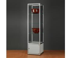 WMS Glasvitrine mit Unterschrank und Flügeltüren b50xt50xh198,4cm