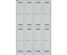 BISLEY LIGHT Garderobenschrank mit 4 Abteilen und 8 Fächer, b120xt50xh185cm