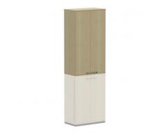 WORK 4-OH Aufsatz-Flügeltürenschrank, Aktenschrank, 80cm breit