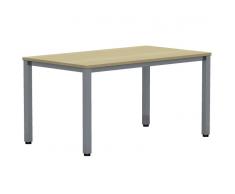 EXPERT Schreibtisch mit Quadratrohrgestell, rechteckig, 100cm tief