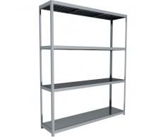 C+P Weitspann-Steckregal mit Stahlpaneelböden, t60cmxh297cmxb250cm
