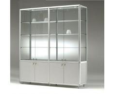 BETA-M Standvitrinen mit Flügeltür und Unterschrank, b195xt42,5xh184,5cm