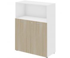 TREND PUR und PLUS Büroschrank 1-OH offen, 2-OH Flügeltüren, b90cm und t46cm