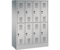 C+P Garderobenschrank mit Sockel für Grundschulen, 8 Fächern, b119xt30xh165cm