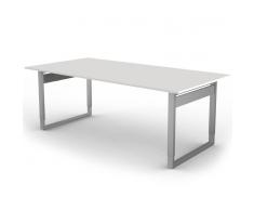 FORM 5 Schreibtisch, Konferenztisch mit Kufengestell, 200x100xh68-82cm