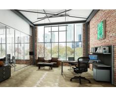 TREND TOWER Büromöbel-Set, Einzelarbeitsplatz mit Loungetisch, 500x500cm