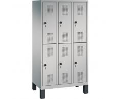 C+P Garderobenschrank für Grundschulen, 6 Fächern, b90xt30xh165cm