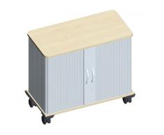 GERAMÖBEL 1,5-OH Querrollladenschrank auf Rollen, 80cm breit