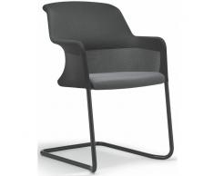giroflex 434-7013 Besucherstuhl, Freischwinger, mit Armlehnen, stapelbar