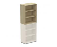 WORK 3-OH Aufsatz-Regalschrank, Aktenregal, 80cm breit