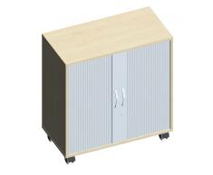 GERAMÖBEL 2-OH Querrollladenschrank mit Rollen, 80cm breit