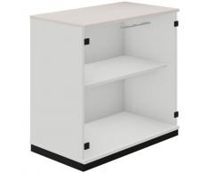 MANAGER 2-OH Glasflügeltürenschrank, Aktenschrank, 80cm breit