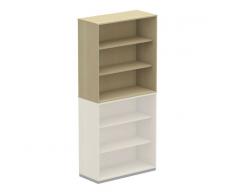 WORK 3-OH Aufsatz-Regalschrank, Aktenregal, 100cm breit