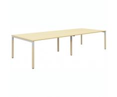 5040 Konferenztisch mit 4-Fuß-Holzgestell, b360xt120xh74cm