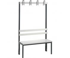 C+P Einseitige Garderobenbank mit 4 Füßen, b100xt40xh165cm