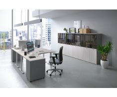 TREND PUR Büromöbel Set, Doppelarbeitsplatz, 500x500cm