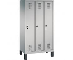 C+P Garderobenschrank für Grundschulen, 3 Fächern, b90xt30xh165cm