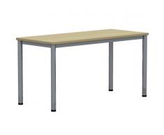 EXPERT Schreibtisch mit Rundrohrgestell, rechteckig, 60cm tief