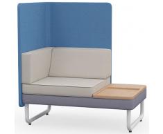 PLAY&WORK 1.5-Sitzer Sofa mit Ablagetisch, hohe Rückwand