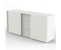 FORM 5 Sideboard mit Schiebetüren und 3 Schubladen, 160x50cm