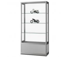 V8-1000 Glasvitrine mit Unterschrank staubdicht, Türen seitlich b100xt40xh197,2cm