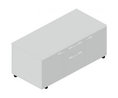 WORK Mobiles Sideboard mit 2 Flügeltüren, 1 Schublade und 1 Hängeregistratur