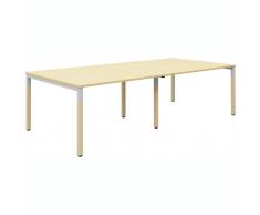 5040 Konferenztisch mit 4-Fuß-Holzgestell, b280xt120xh74cm