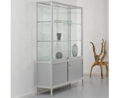 NICE Brandschutzvitrine mit Schiebetür und Unterschrank, b80-120xt50xh195cm