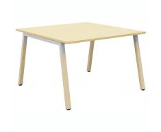 5040 Konferenztisch mit A-Fuß-Holzgestell, b120xt120xh74cm