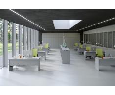 TREND PUR Büromöbel Set, 8 Einzelarbeitsplätze mit Schrankwand, 900x700cm